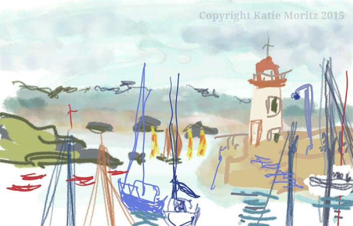 Erquy Harbour | Digital Art | 297 x 210mm | £150